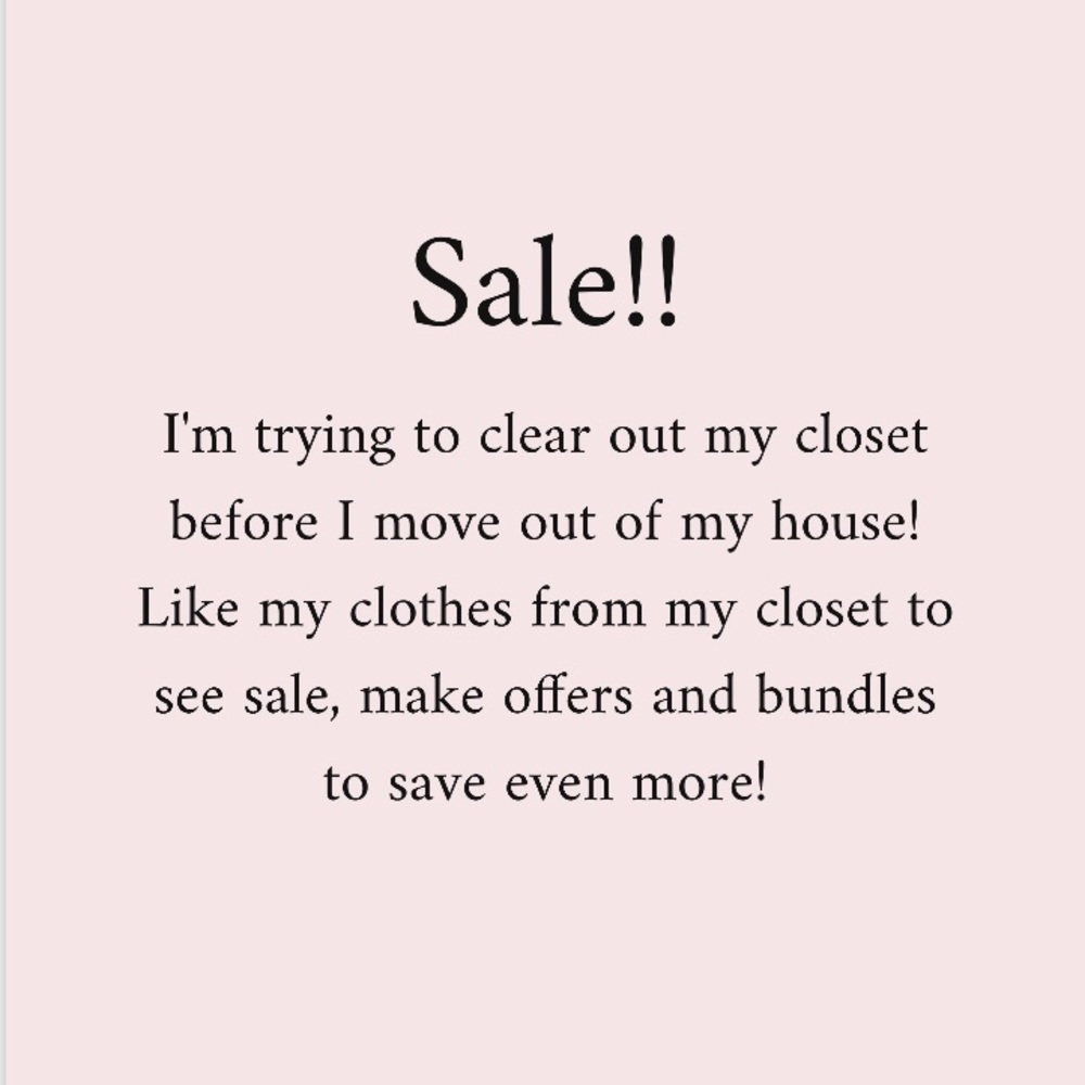 Closet Sale!